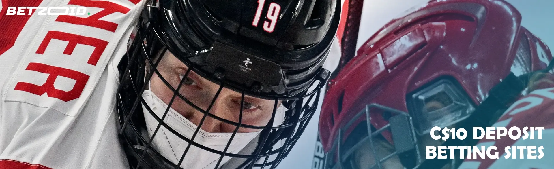 Hockey players in masks are preparing for the start of the match.