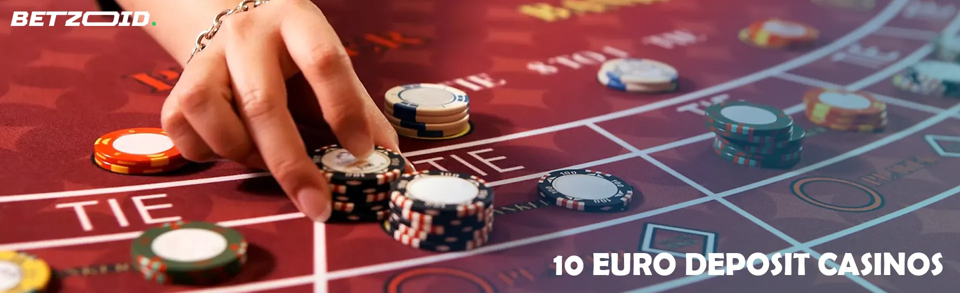 A player puts chips on the casino table.