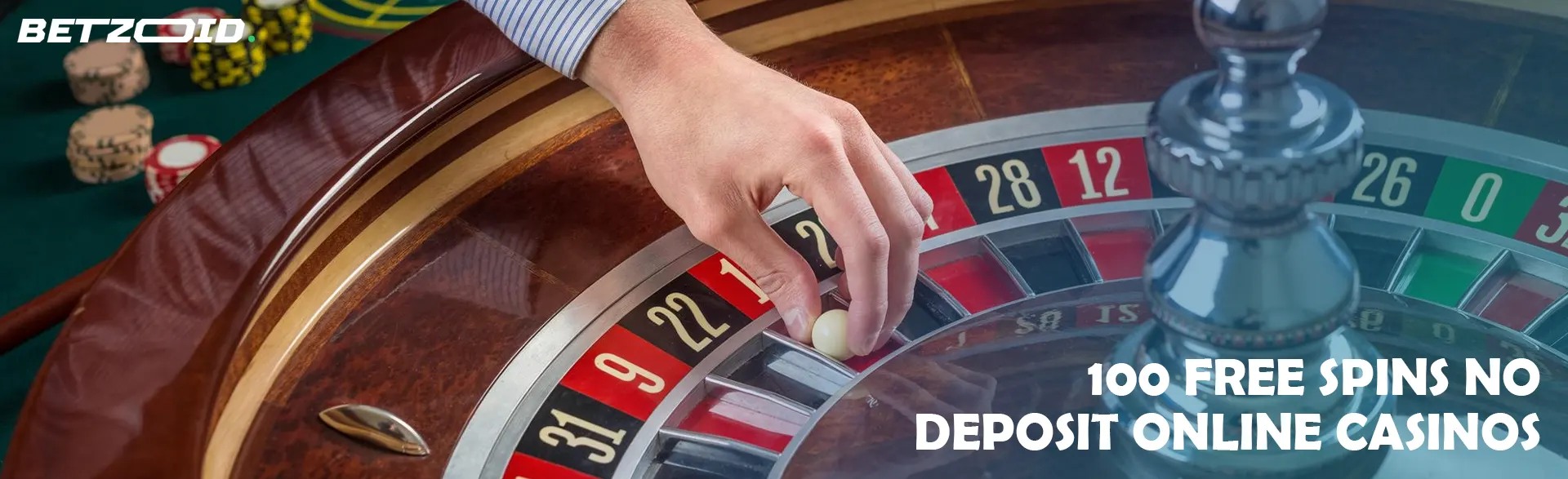 The player puts the ball on the roulette wheel.