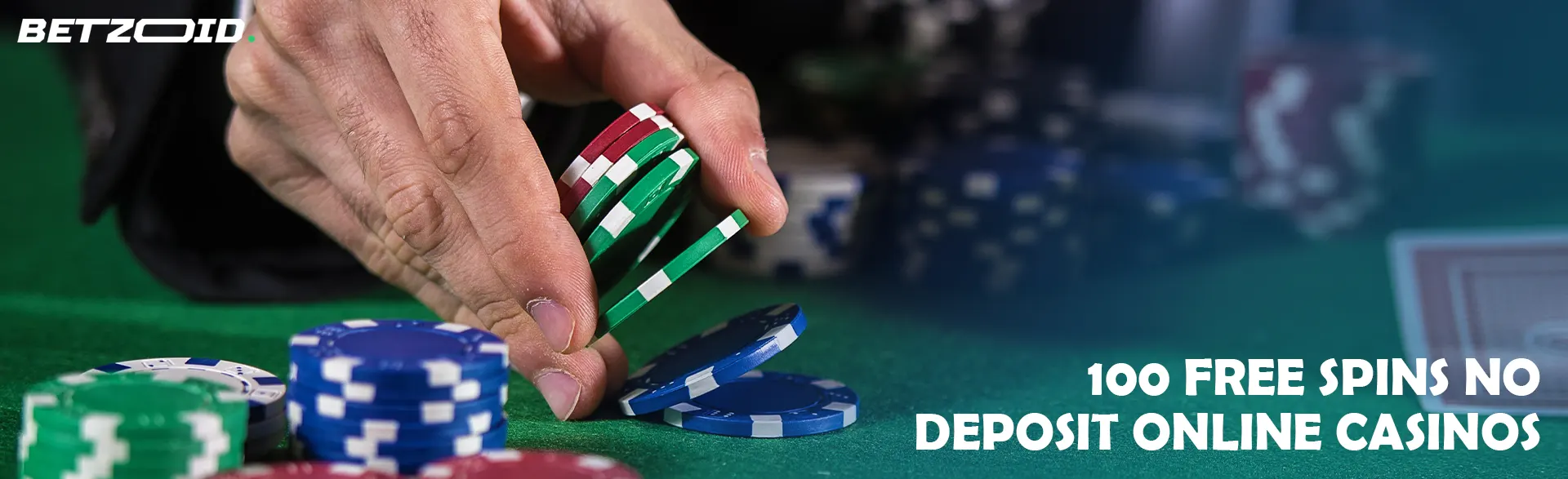 The player places chips on the casino table.