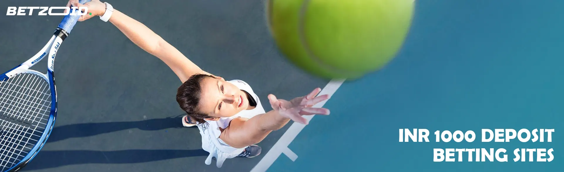 Tennis woman tries to hit the ball.