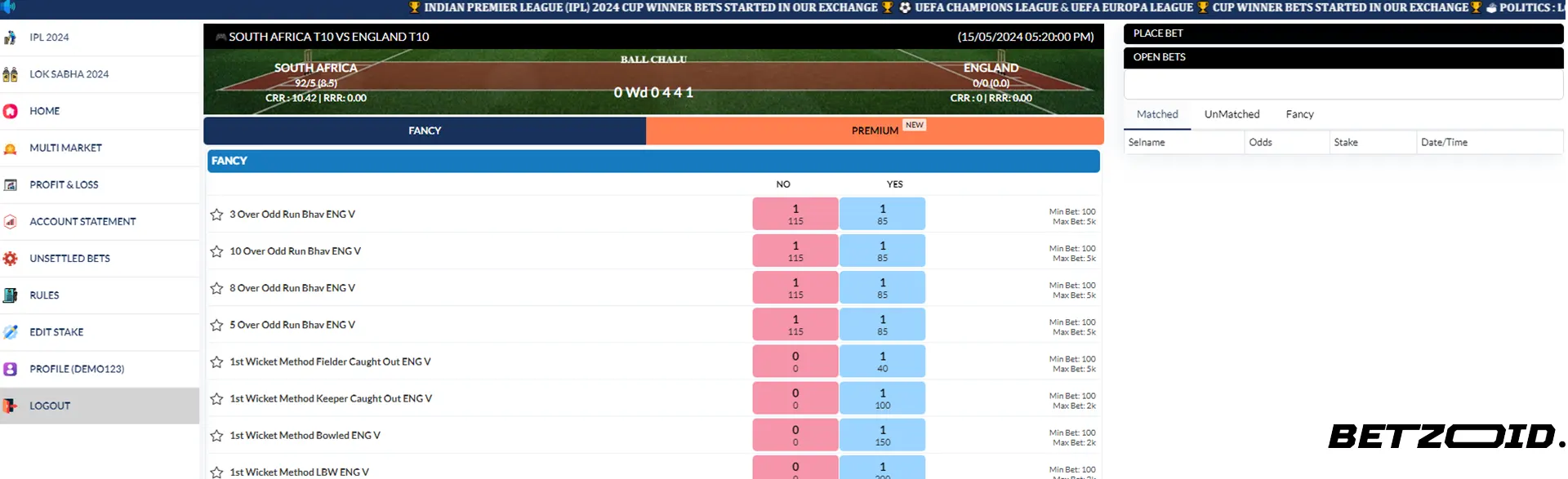 11xplay betting odds for cricket.