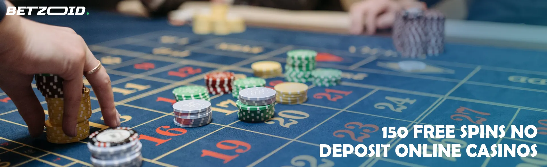 The player places chips on the casino table.