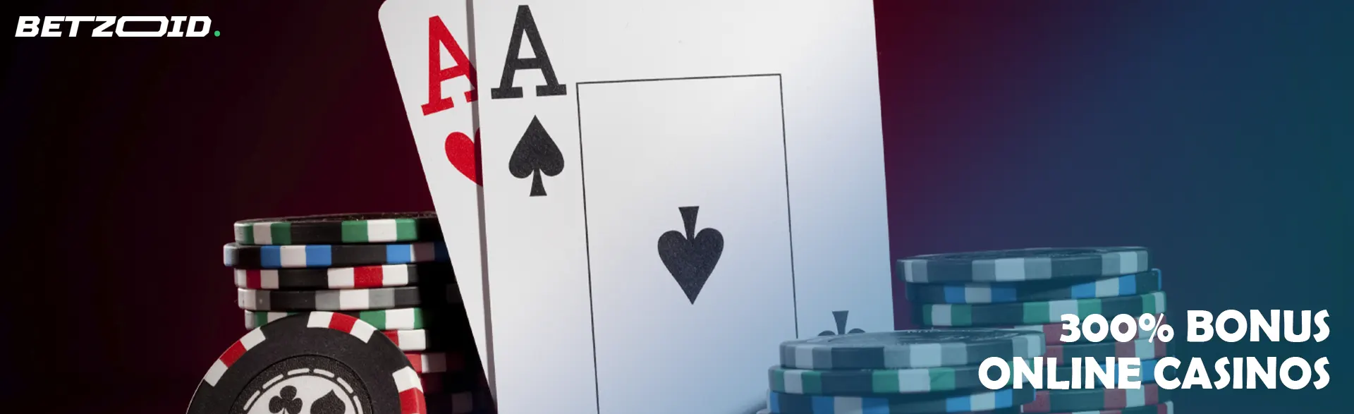 Cards and chips on a dark background.