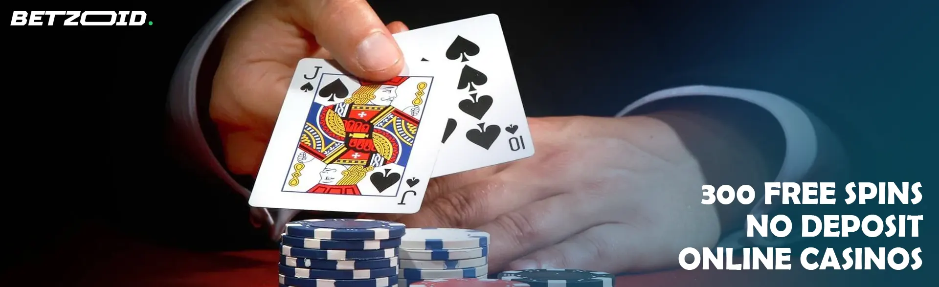 The player shows the cards above the casino chips.