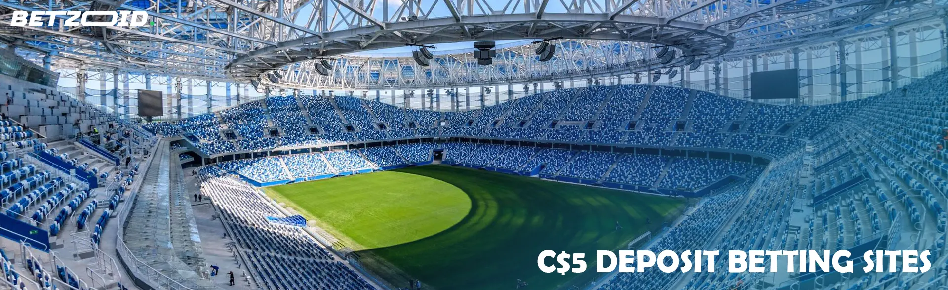 Empty football stadium.