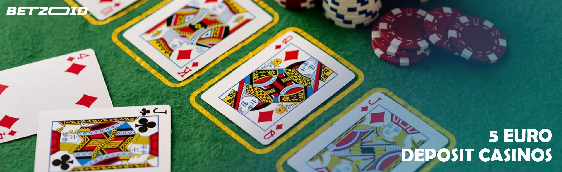 Cards next to casino chips.