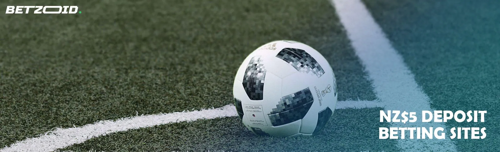 A soccer ball lies on the grass.