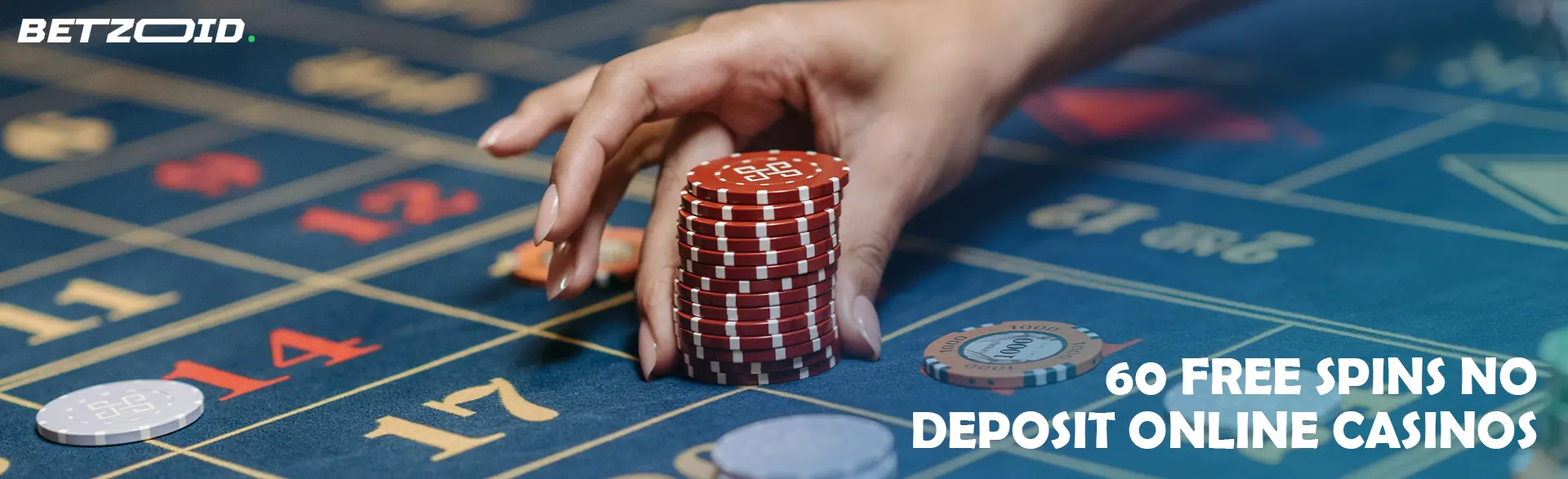 A player places chips on the casino table.