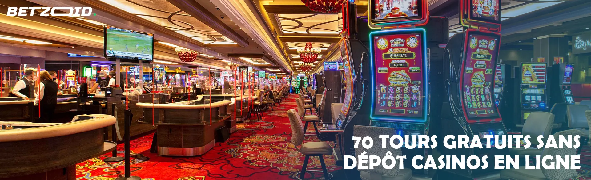 Machines et tables de jeux dans les casinos.
