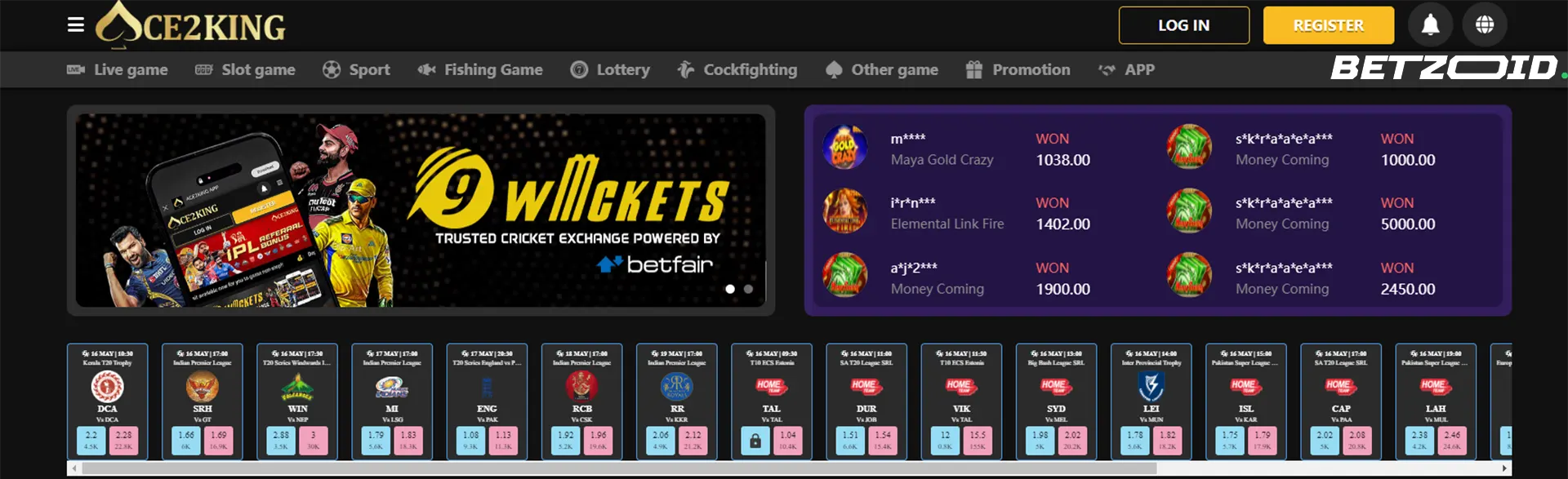 Ace2King review of betting platform.