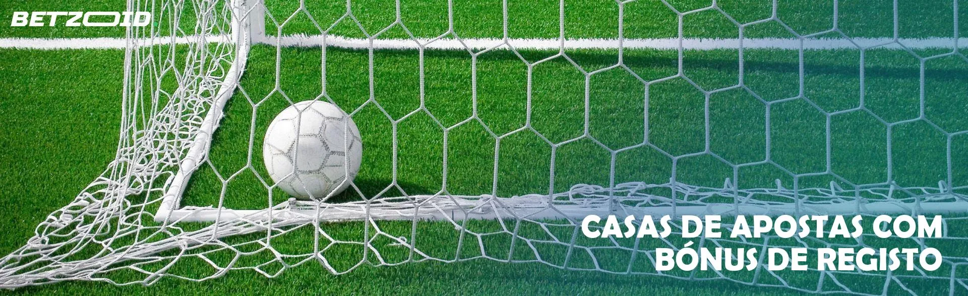 Bola de futebol na rede da baliza.