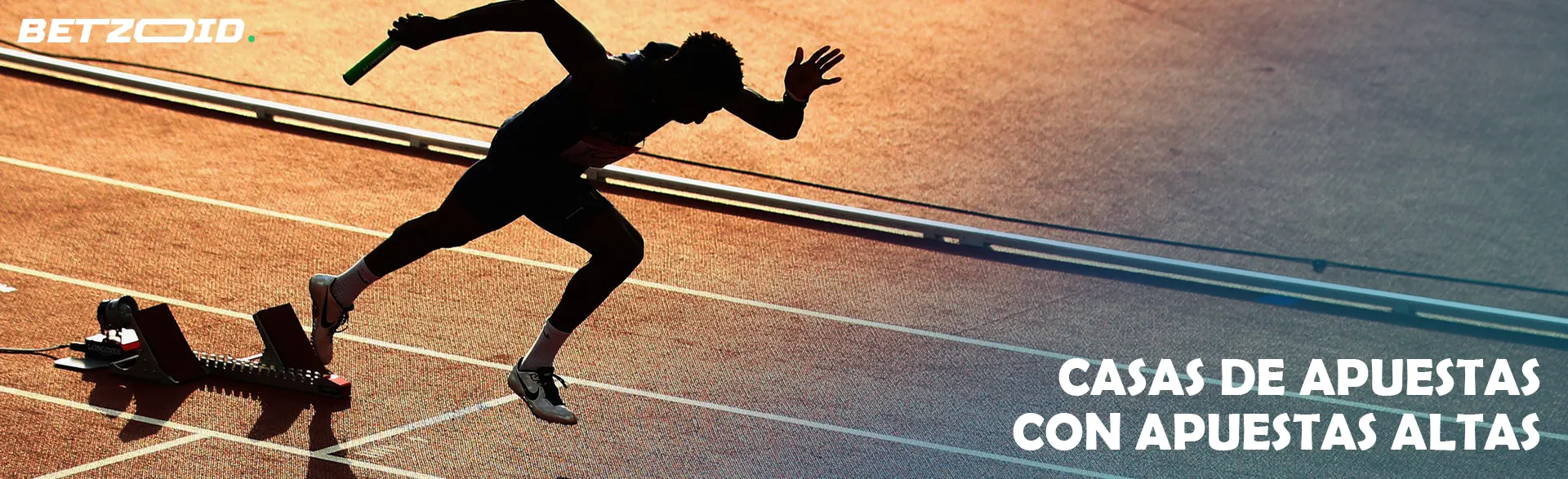 Un corredor comienza durante una carrera.