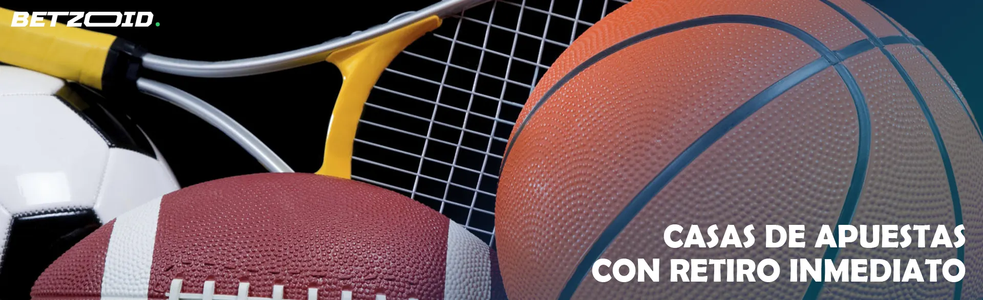 Diferentes herramientas para deportes sobre un fondo oscuro.