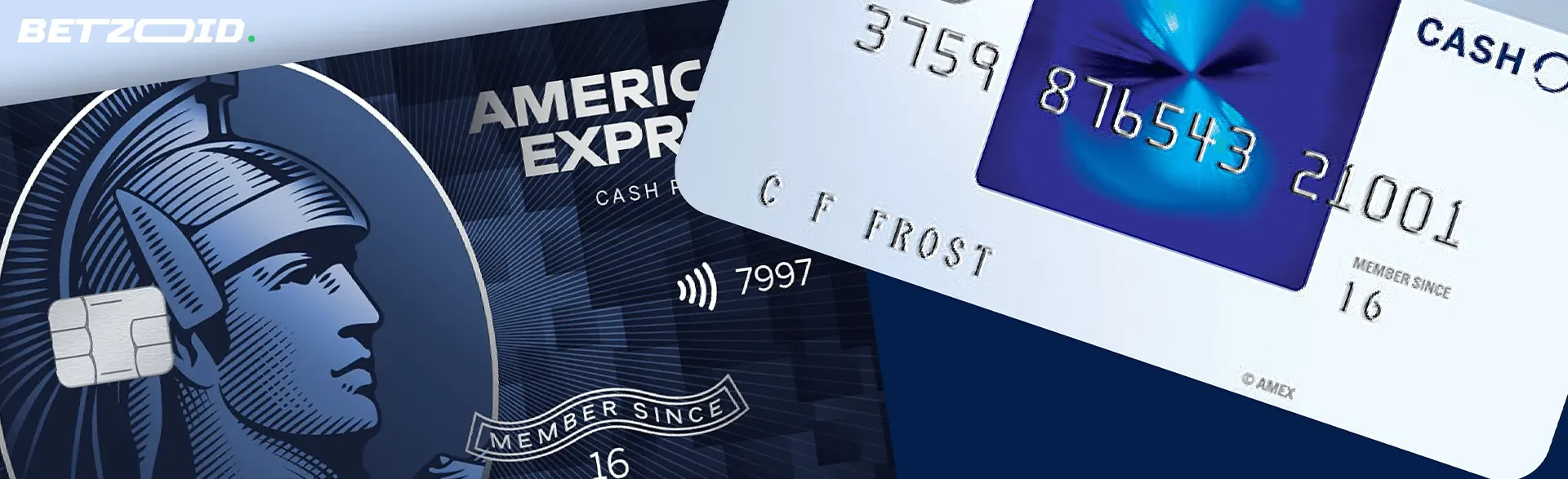 Dos tarjetas American Express.
