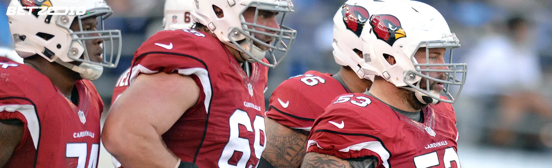 American football players on the field.