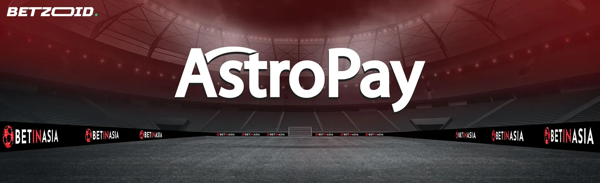 AstroPay logo on the background of a football field.