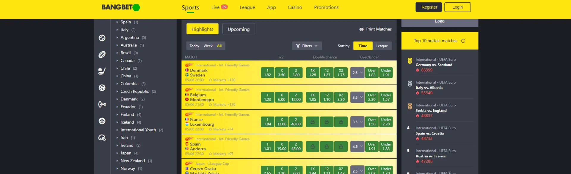Best sports betting odds at Bangbet.