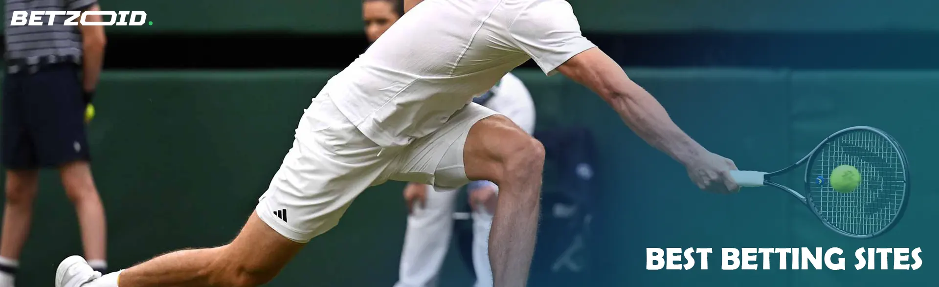 A tennis player tries to hit the ball.