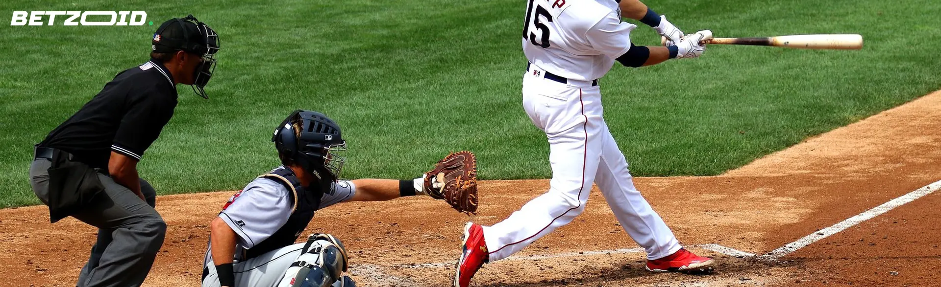 Baseball players in action during a game.