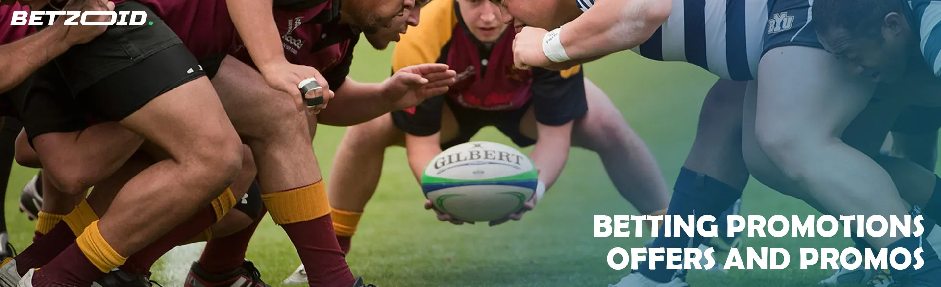 Rugby players in a fight for the ball.