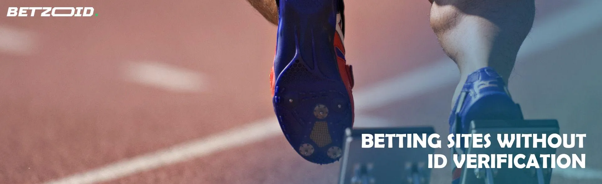 Legs of an athlete at the start of a race.