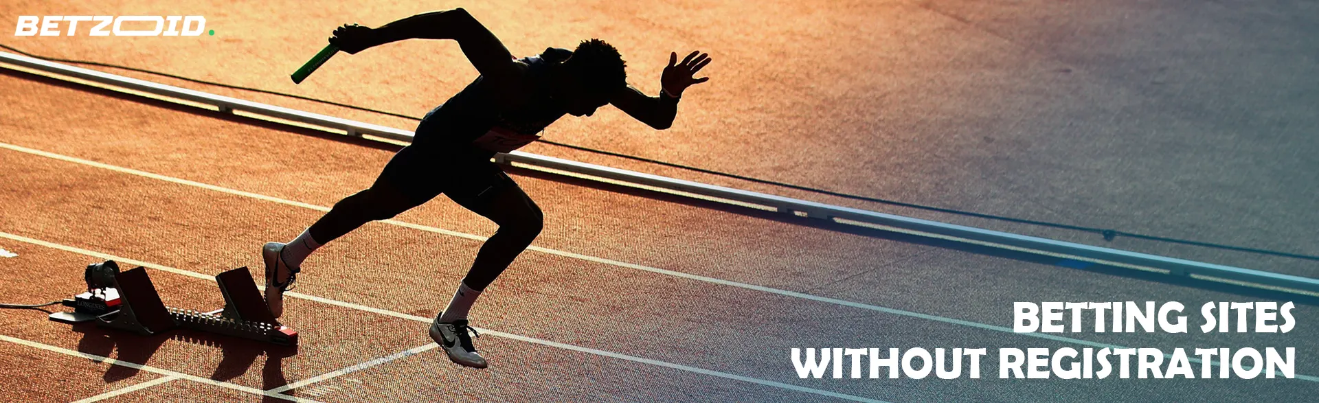 The runner starts with the baton.