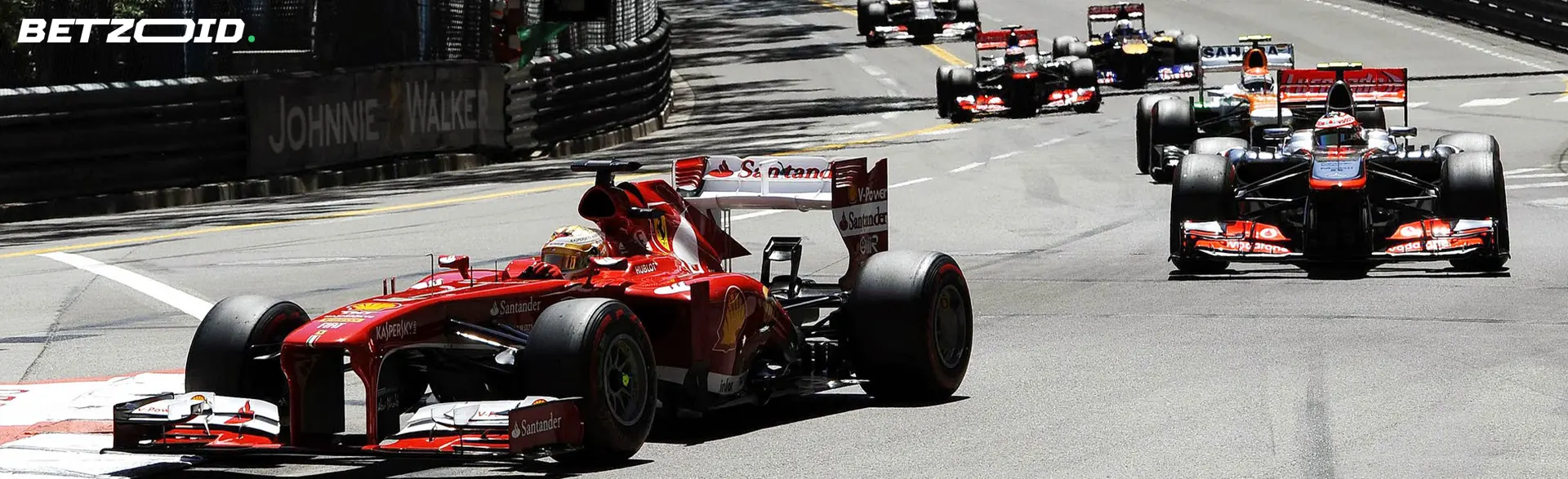 Racing cars on the track.
