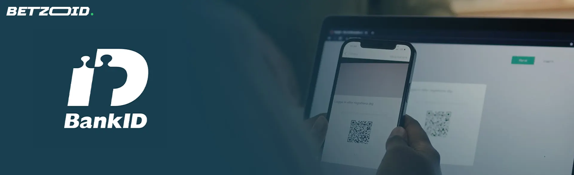 Skanna BankID QR-koden via smartphone.