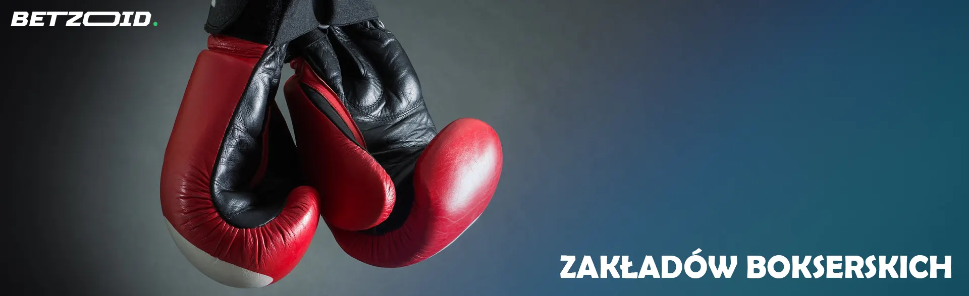 Rękawice bokserskie na ciemnym tle.