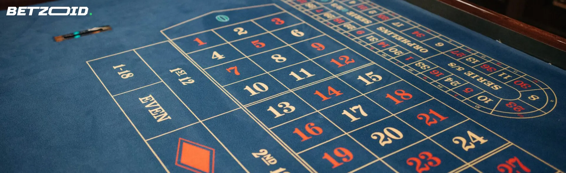 Roulette table in a casino.