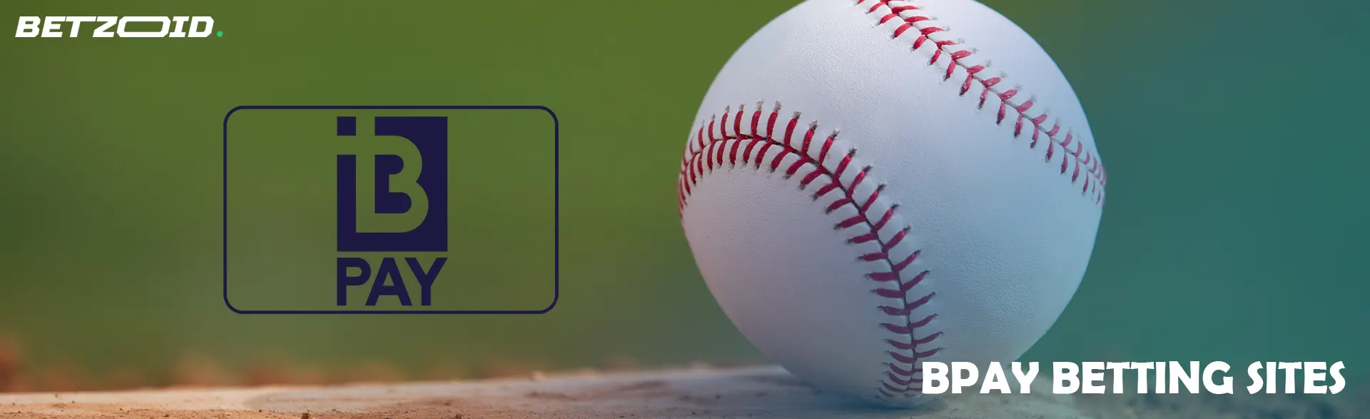 Baseball on field with BPAY logo.