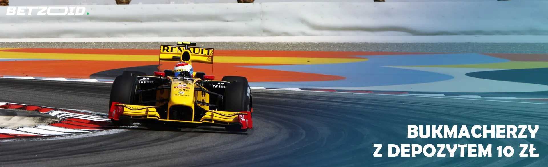 Samochód Formuły 1 na torze.