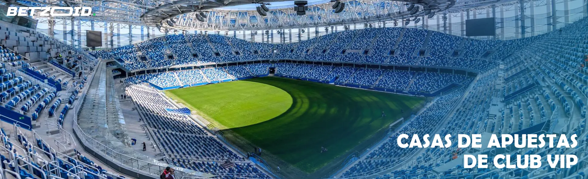 Estadio de fútbol vacío.