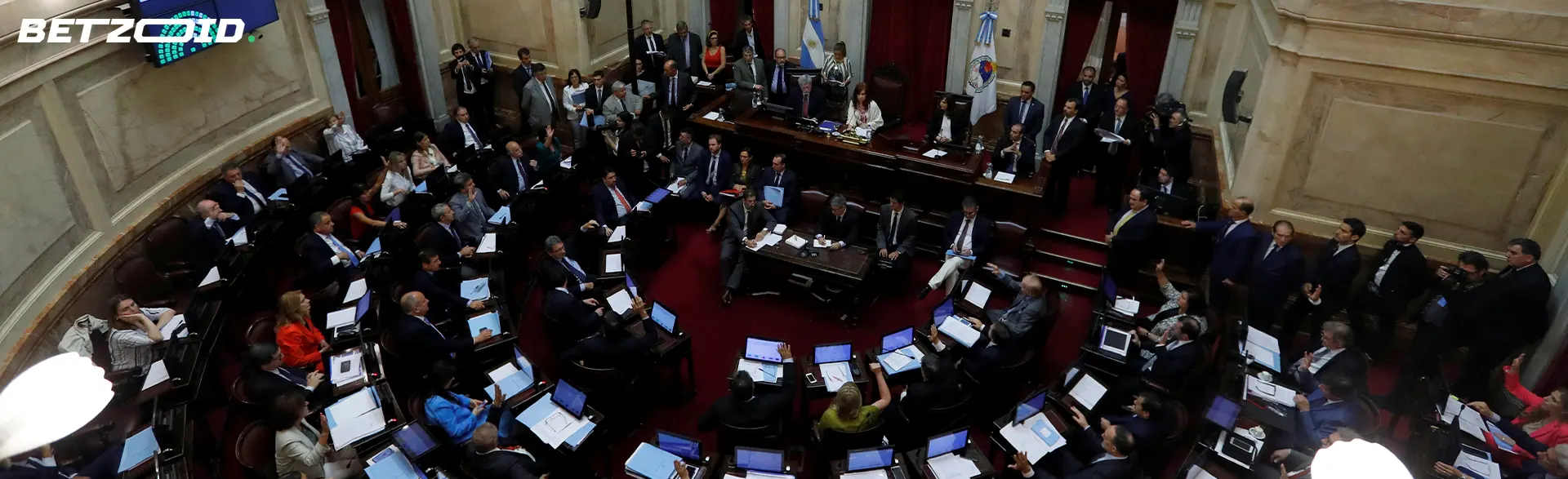 Políticos en la Cámara de Diputados de Argentina.