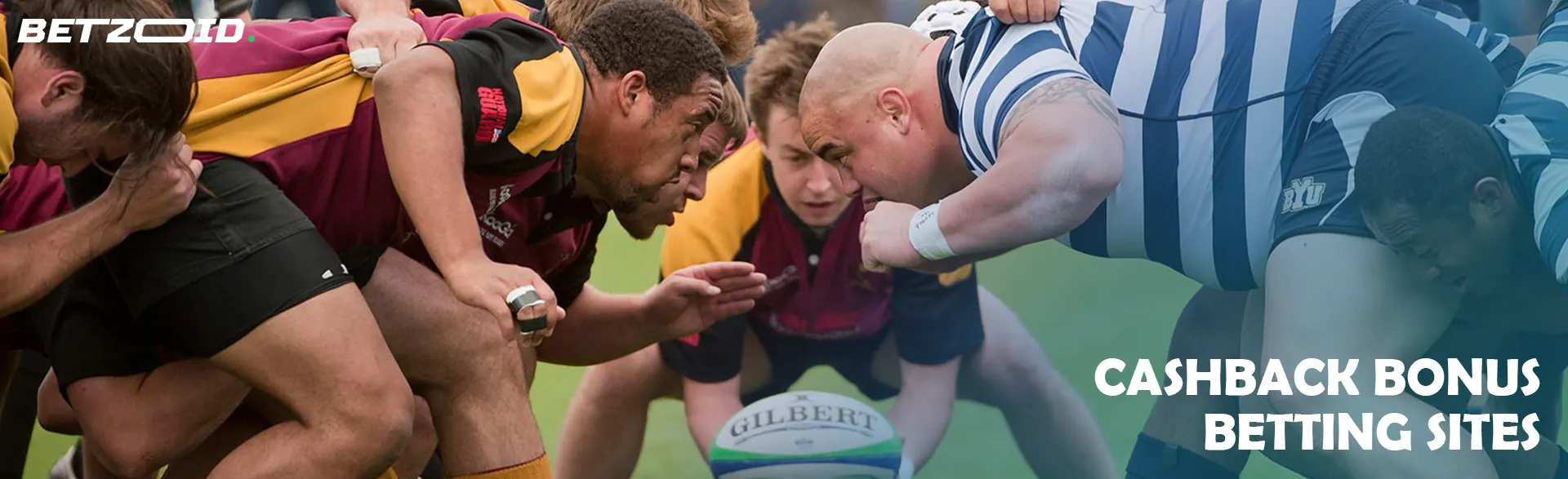 Rugby players in a fight on the field.