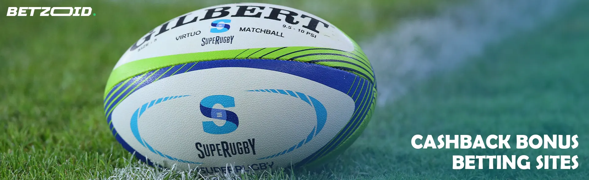 Rugby ball on the grass.