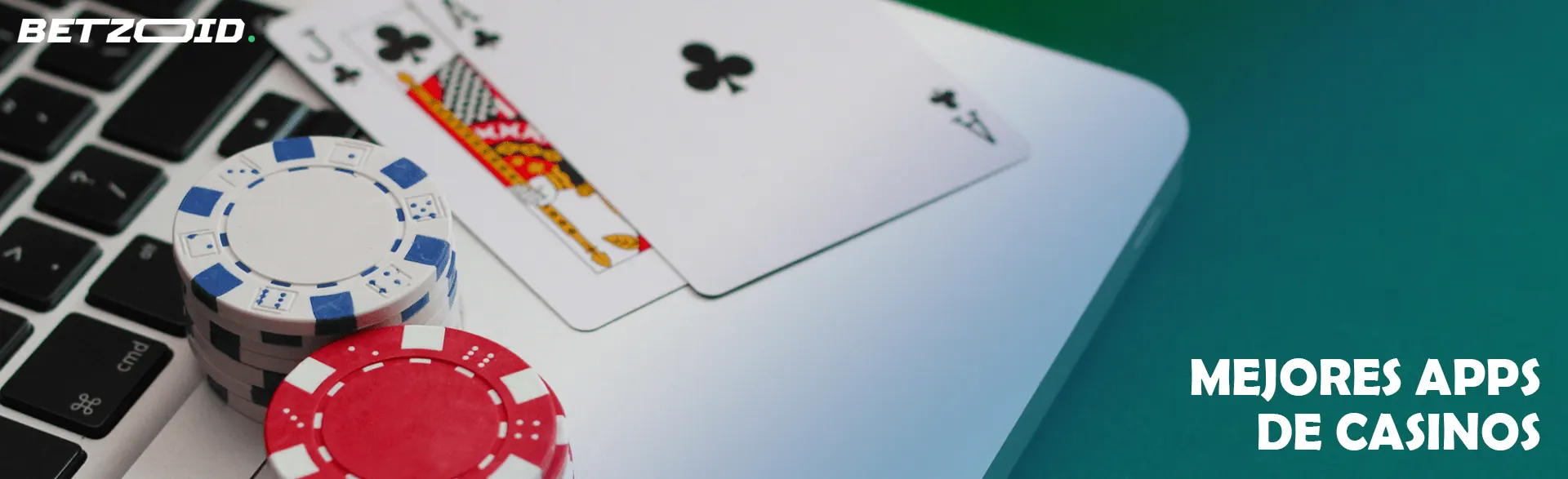 Las cartas y fichas del casino se encuentran en el teclado.