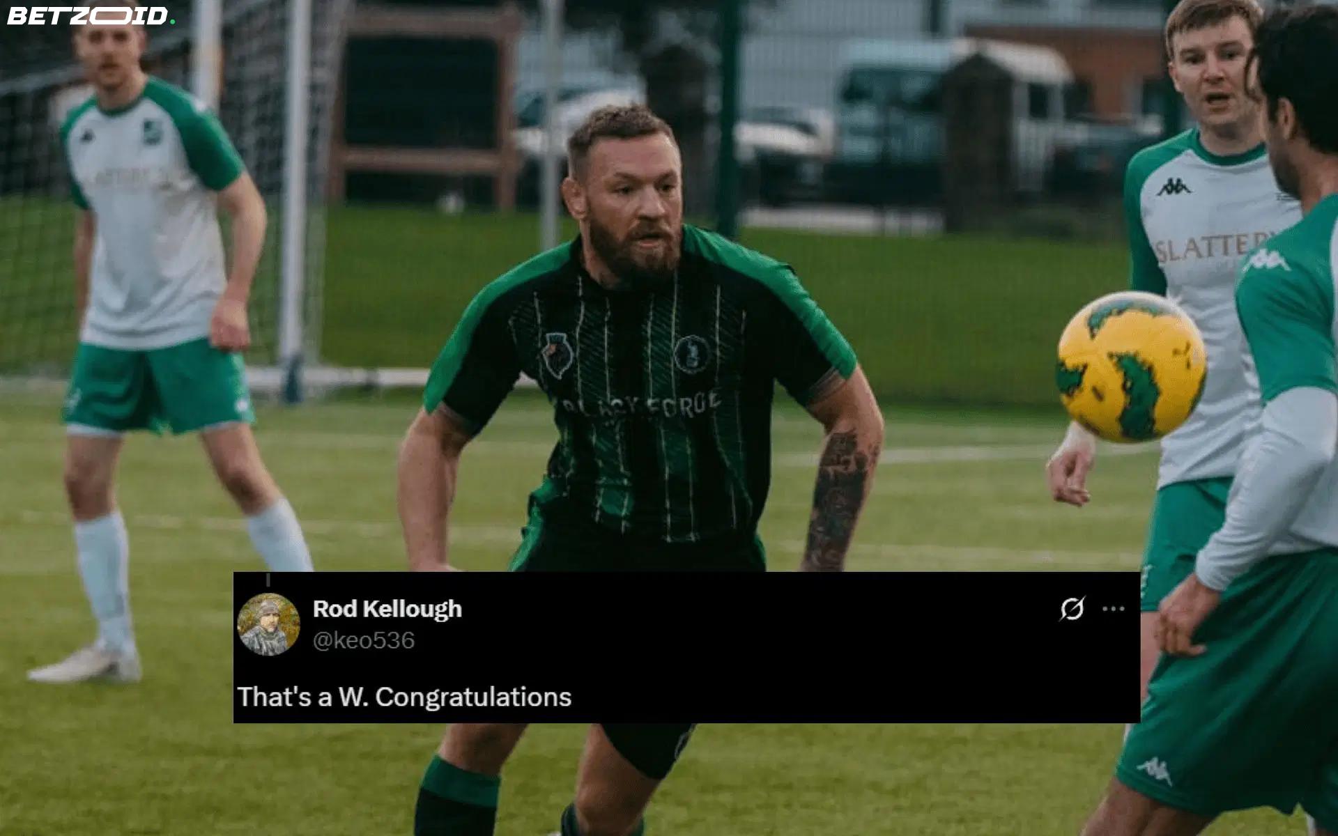 Conor McGregor Celebrates as Black Forge FC Becomes 'League Champions'.