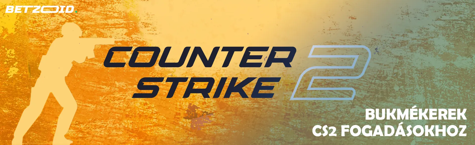 Counter-Strike 2 logó narancssárga háttéren.