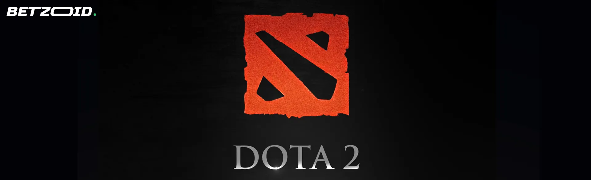 Logotipo do Dota 2 em um fundo preto.