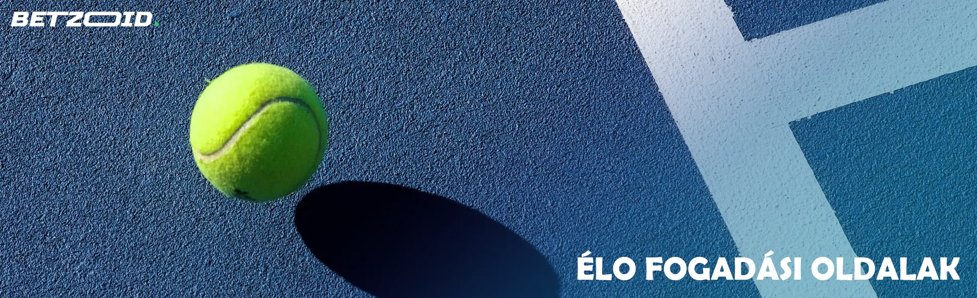 Egy teniszlabda pattog a pályán.