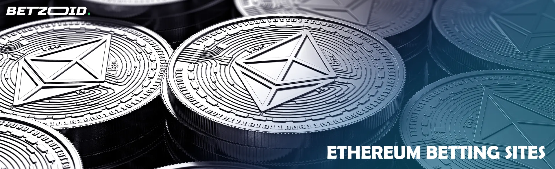 Ethereum cryptocurrency coins.
