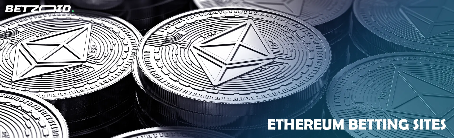 Ethereum cryptocurrency coins.