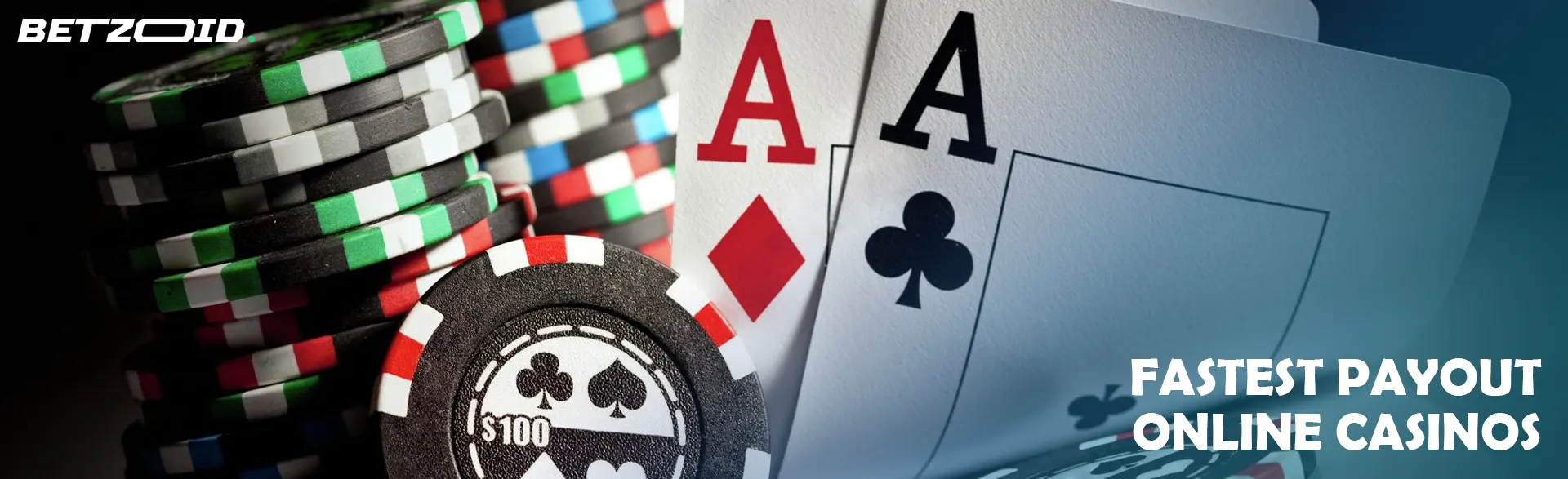Casino chips and two aces cards.