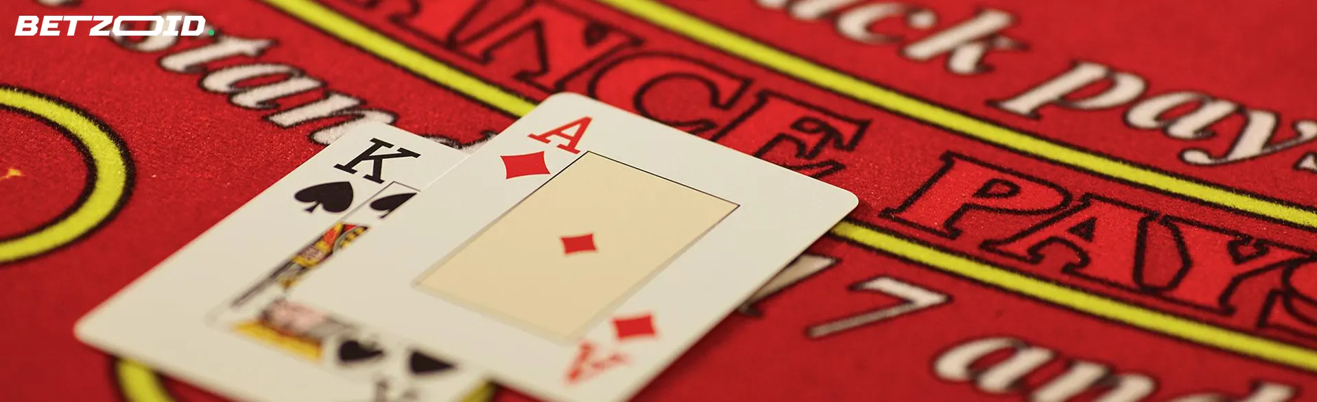 Two cards on the casino table.