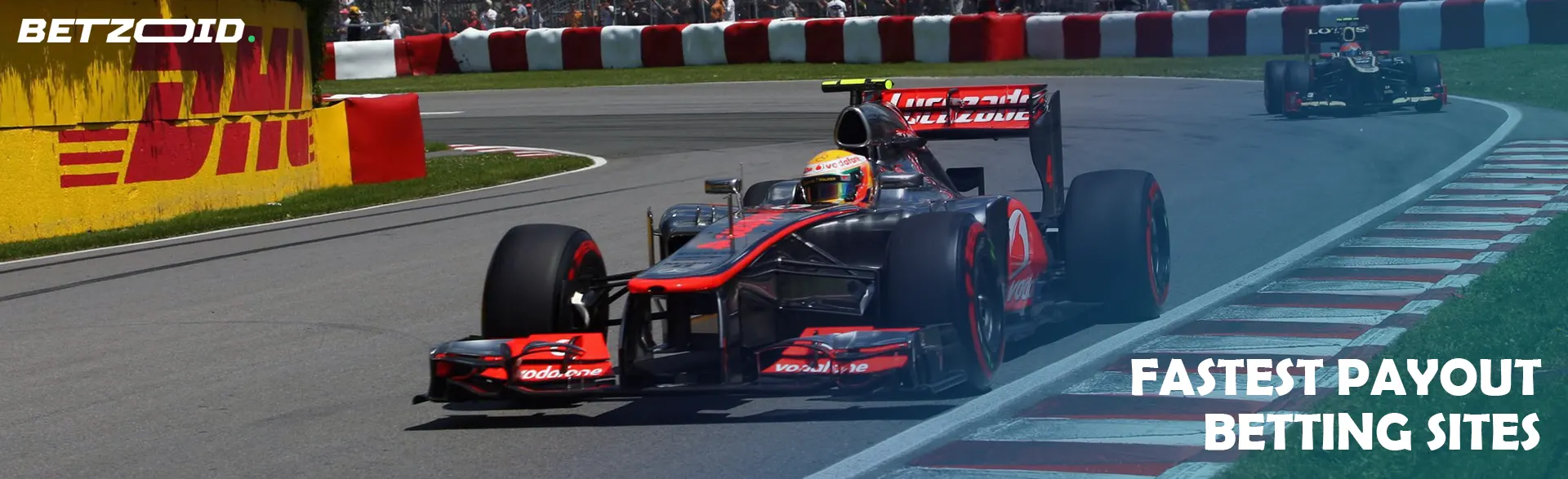 Formula 1 car on the race track.