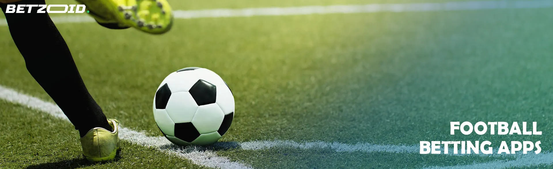A soccer player getting ready to kick a soccer ball, symbolizing the excitement of using football betting apps in Canada.