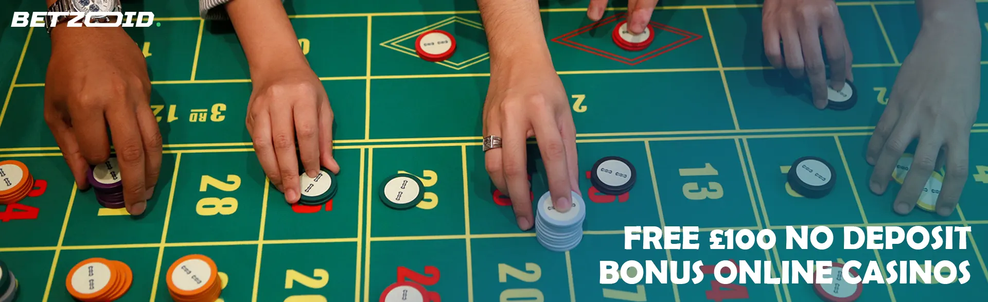 Players make bets with casino chips.