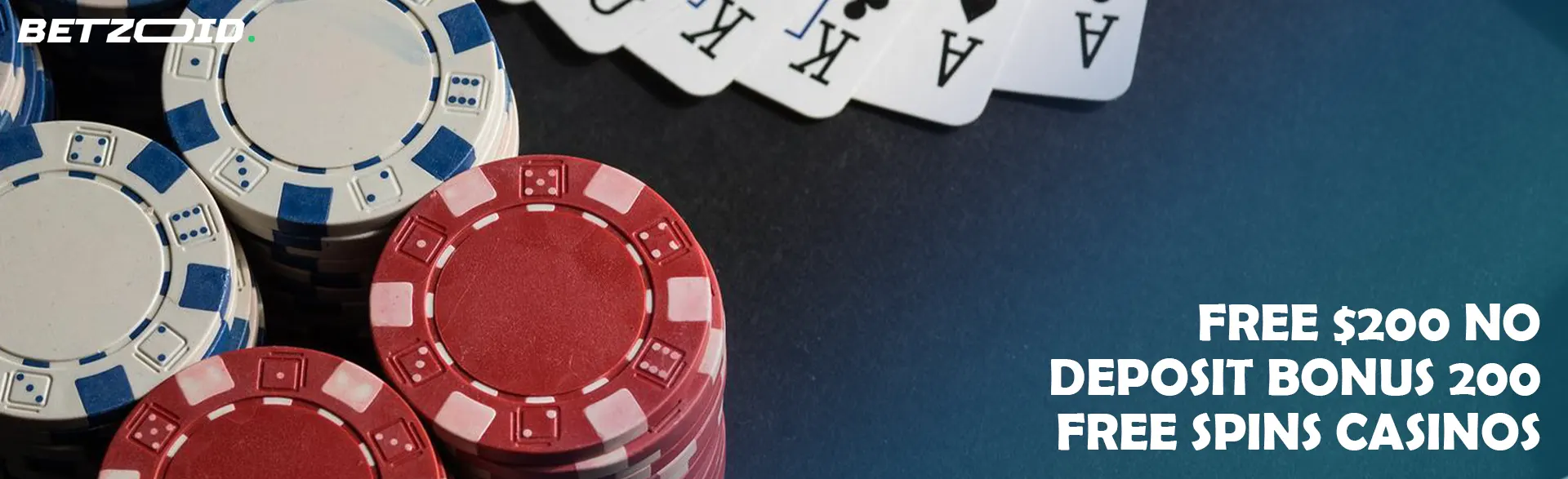 Playing cards next to casino chips.